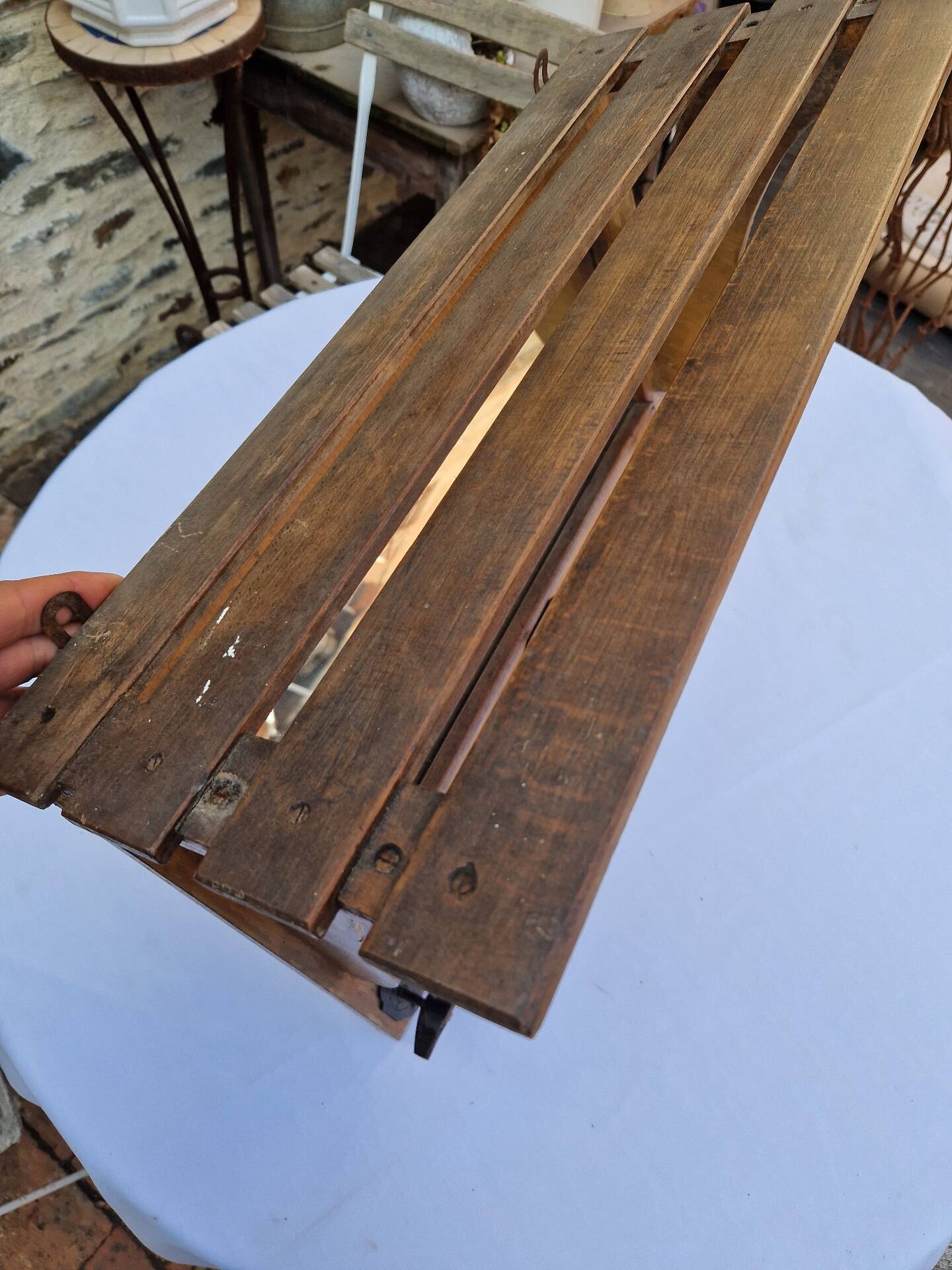 Ancien Miroir D'entrée Avec Ses Patères