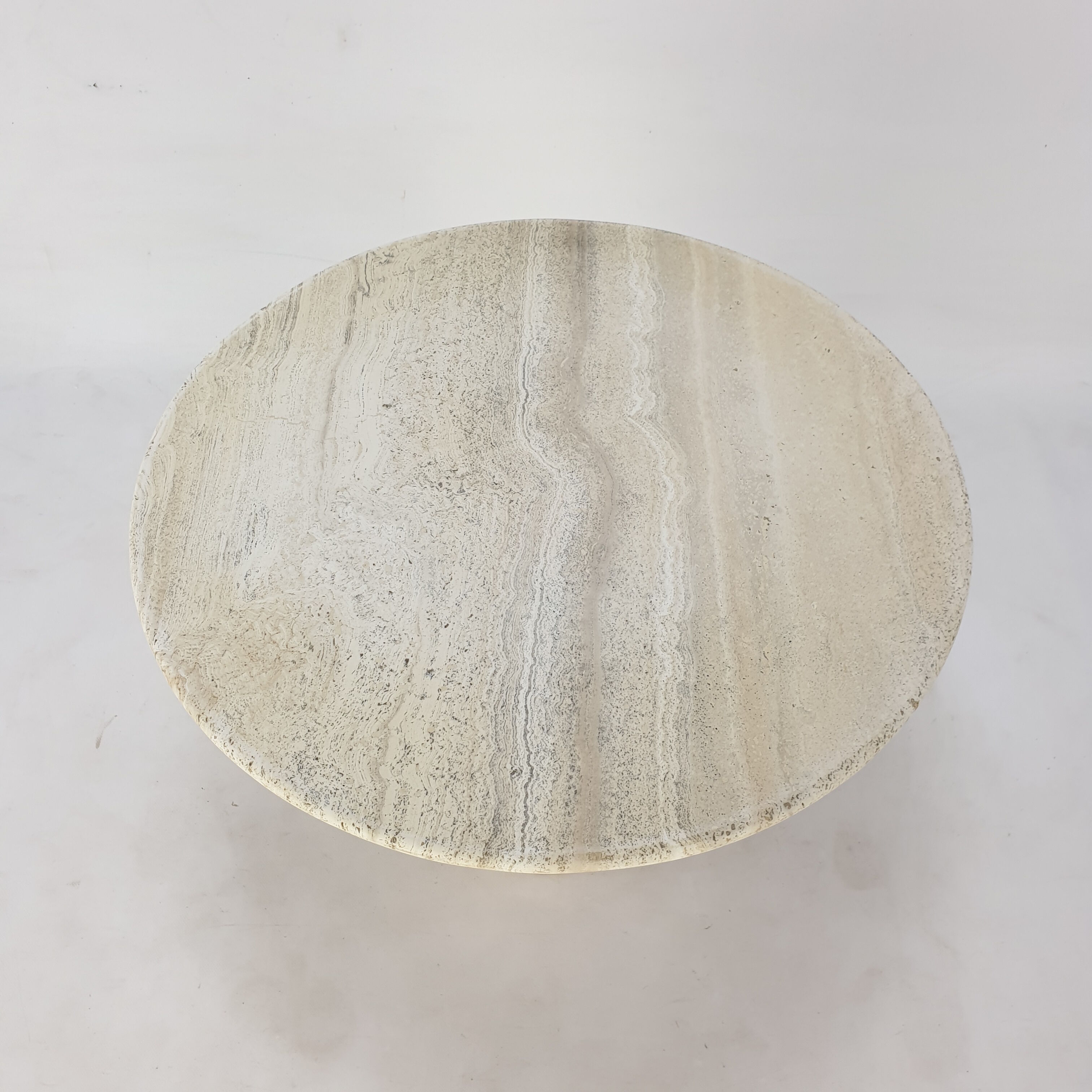 Italian Travertine Coffee Table, 1980s