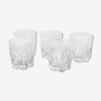 5 chivas Regal engraved vintage whiskey glasses