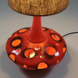 Orange ceramic lamp, 1970s