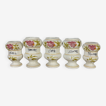 Set of 5 spice jars