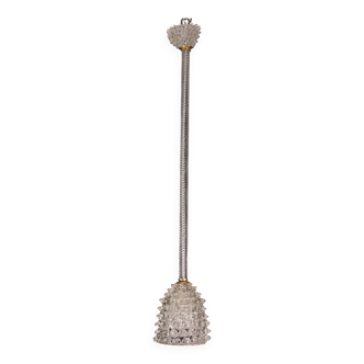 Extraordinary Clear Rostrato Murano Glass Penadant by Barovier & Toso, 1940