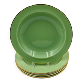 Set of 6 Keralux Boch deep plates
