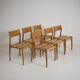 Set of 6 GESSEF chairs published by Consorzio Sedie Friuli, Italy, 1970s.