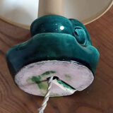 Ceramic candlestick-shaped lamp to lay