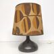 Vintage ceramic lamp signed F. Comte lampshade flowers