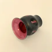 Black ceramic vase