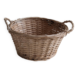 Panier rond en osier