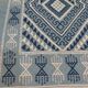 Traditional handmade blue and white kilim carpet 50x100cm
