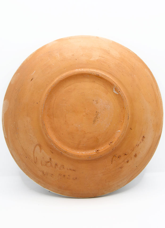 Romanian and vintage dessert plate from Horezu