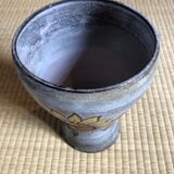 Sunflower vase signed Fonck and Matéo, Vallauris 60s
