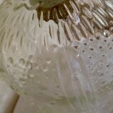 Suspension Tulip glass to relief transparent vintage