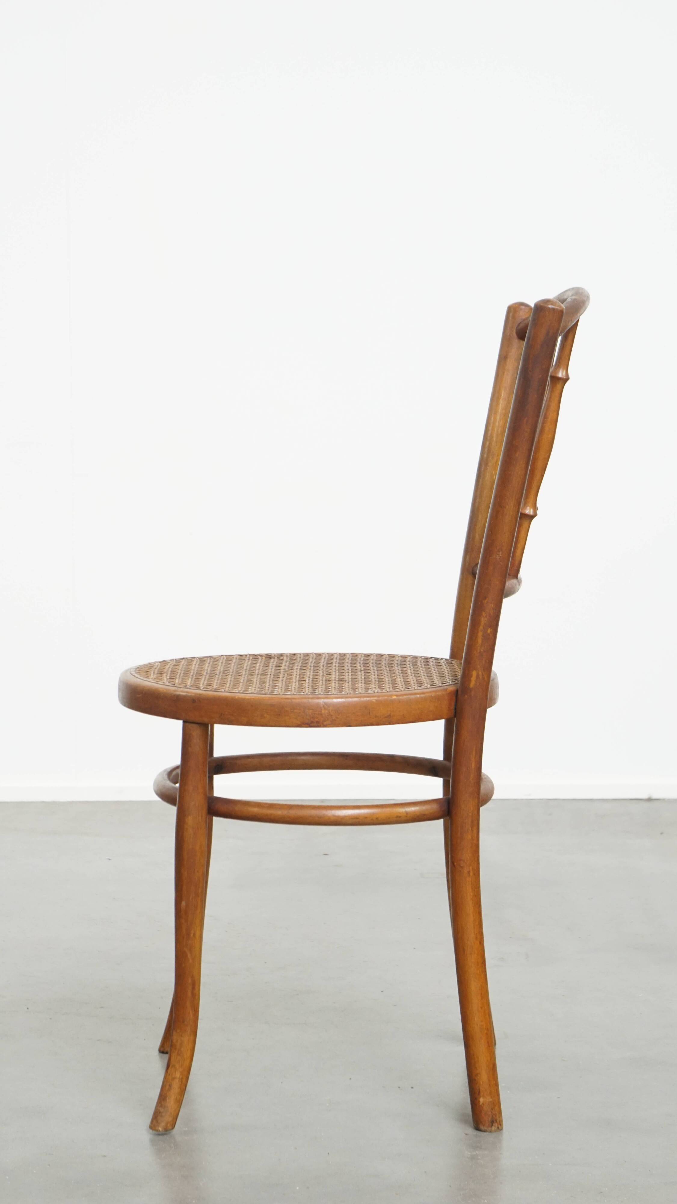 Vintage Bistro Chair with Woven Seat