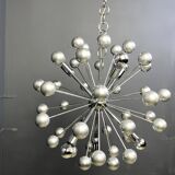 Vintage chrome sputnik chandelier, 1960s