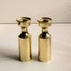 A set of six brass candle holder in mid-century modern design - Denmark 1970s.