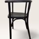 Curved black lacquered wooden armchair in Thonet style