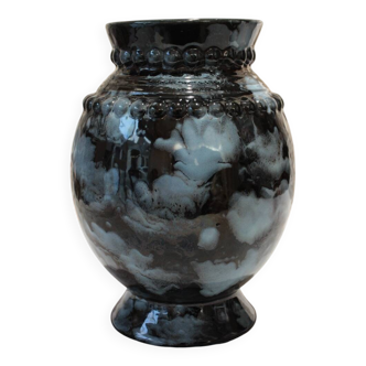 Vase 'Ciel de nuit' Blanche Letalle (1901-1990), faïencerie Saint Clément