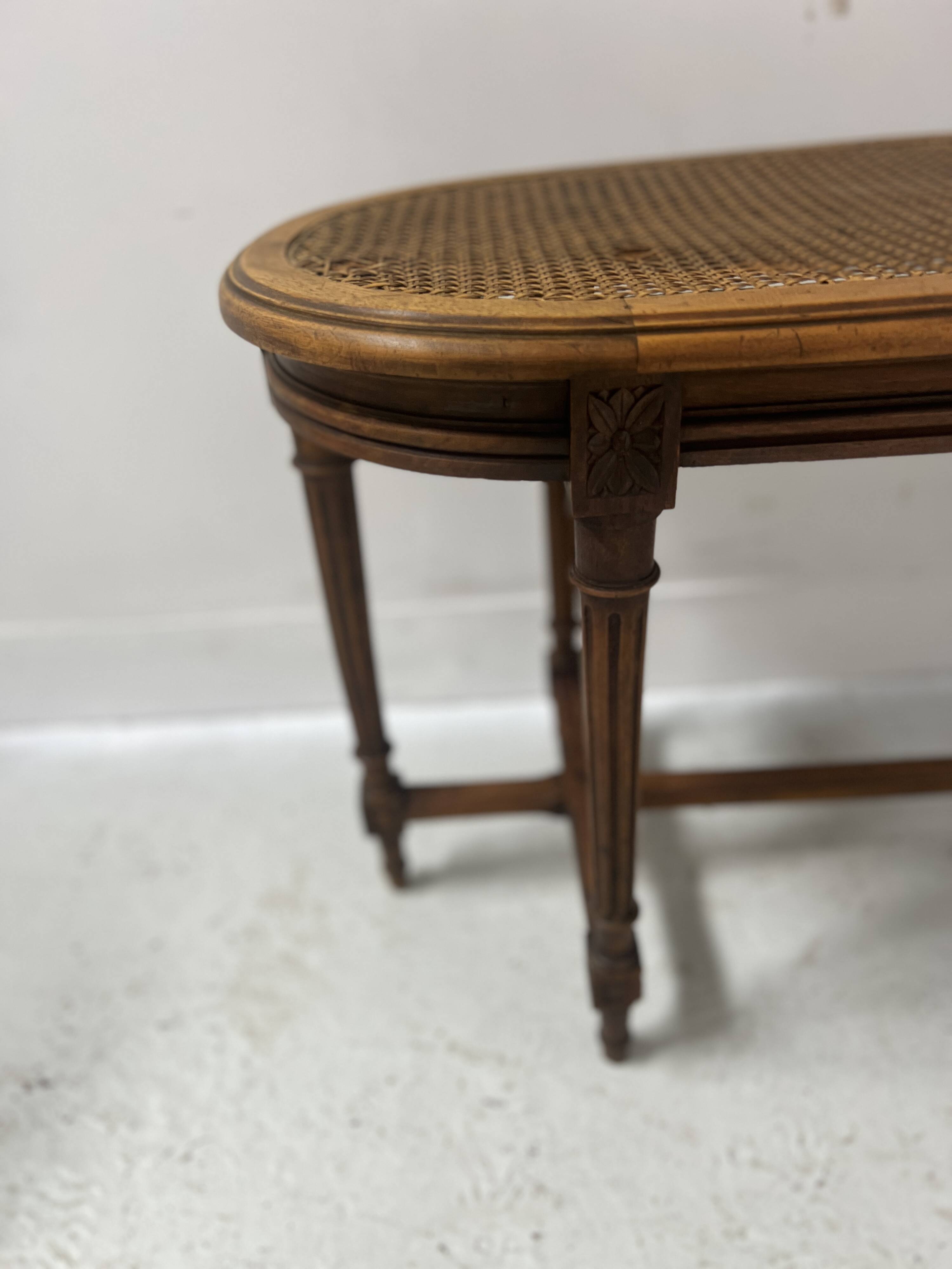 Louis XVI style bed end in beech wood, 20th century.