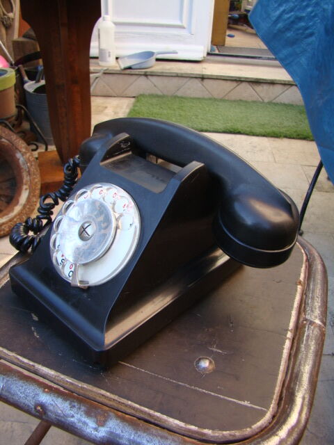 Vintage Baketite black phone 50s/60s