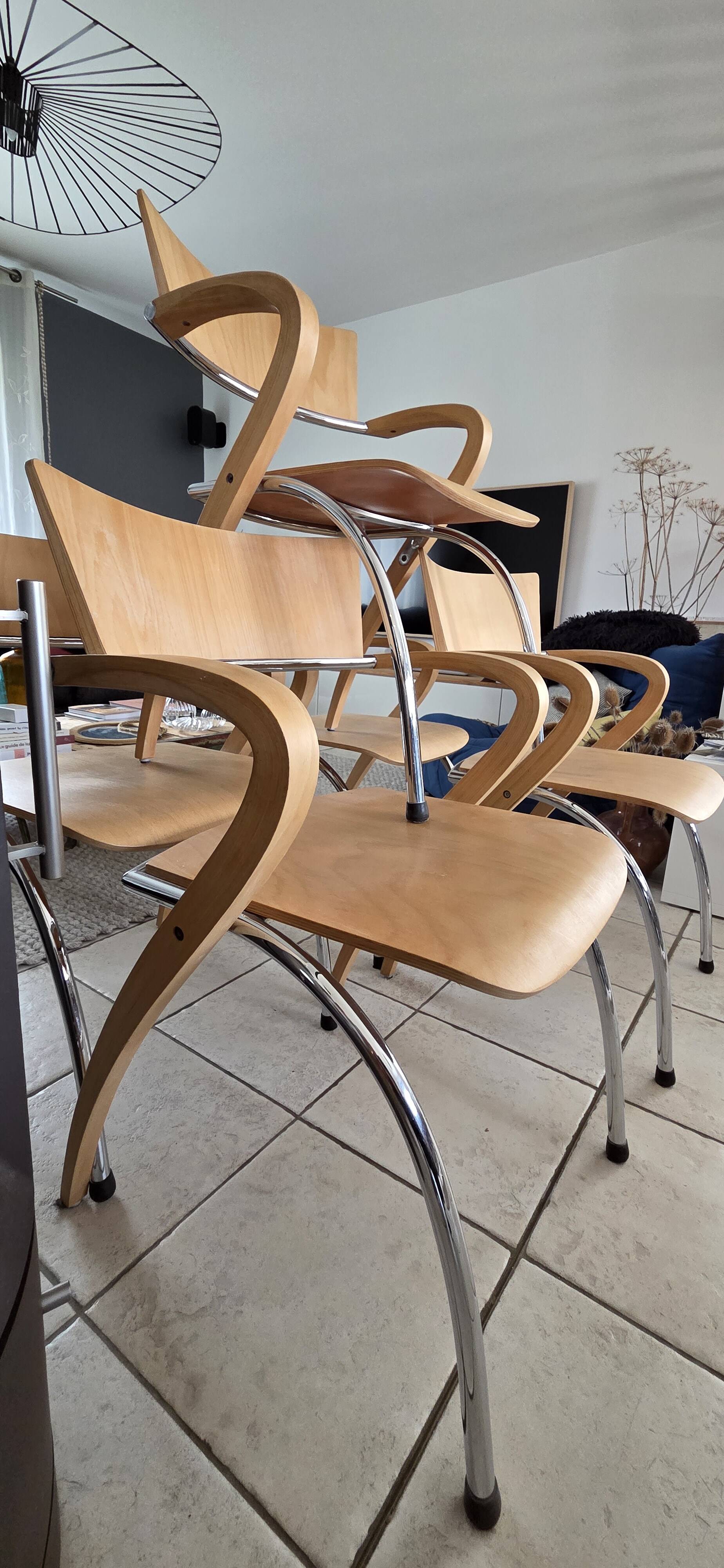 5 chairs model Can Can by Komplot Design for Brunner, 1993