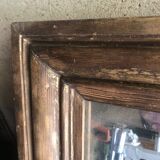 Grand miroir xviiie avec décor sablé
