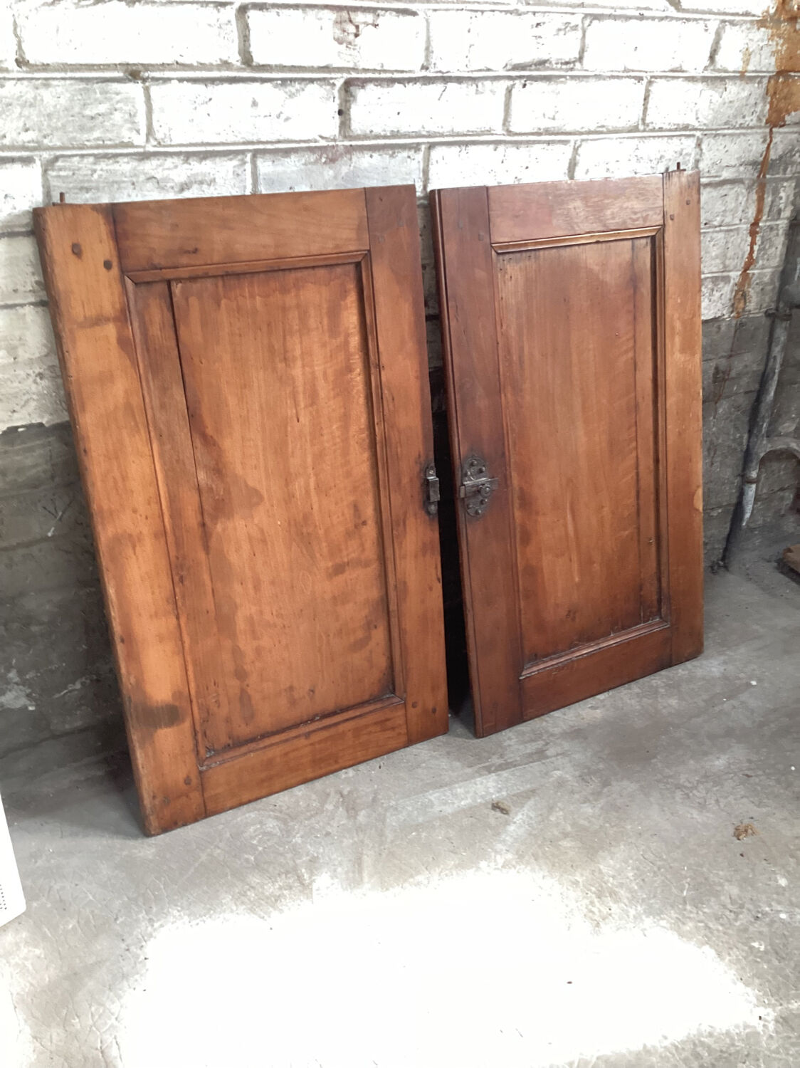 Paire de portes de placard ancienne