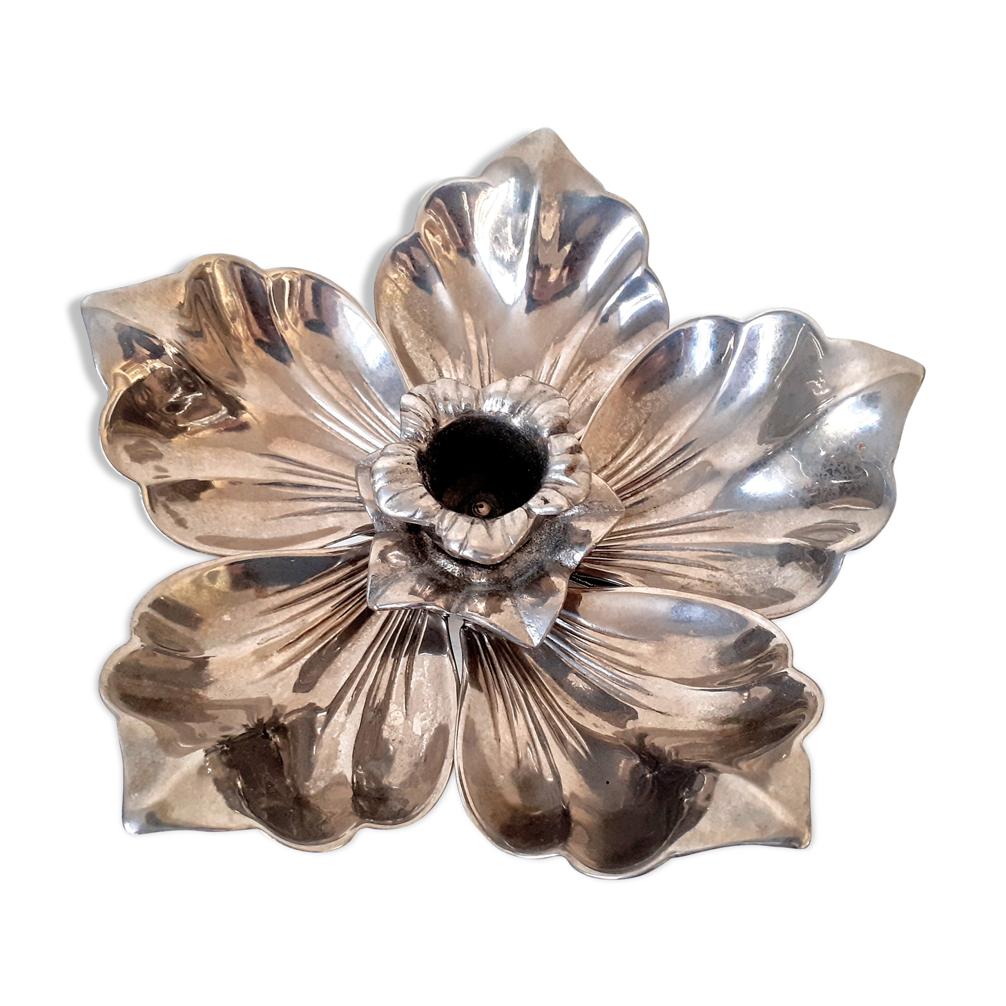 Flower ashtray candlestick
