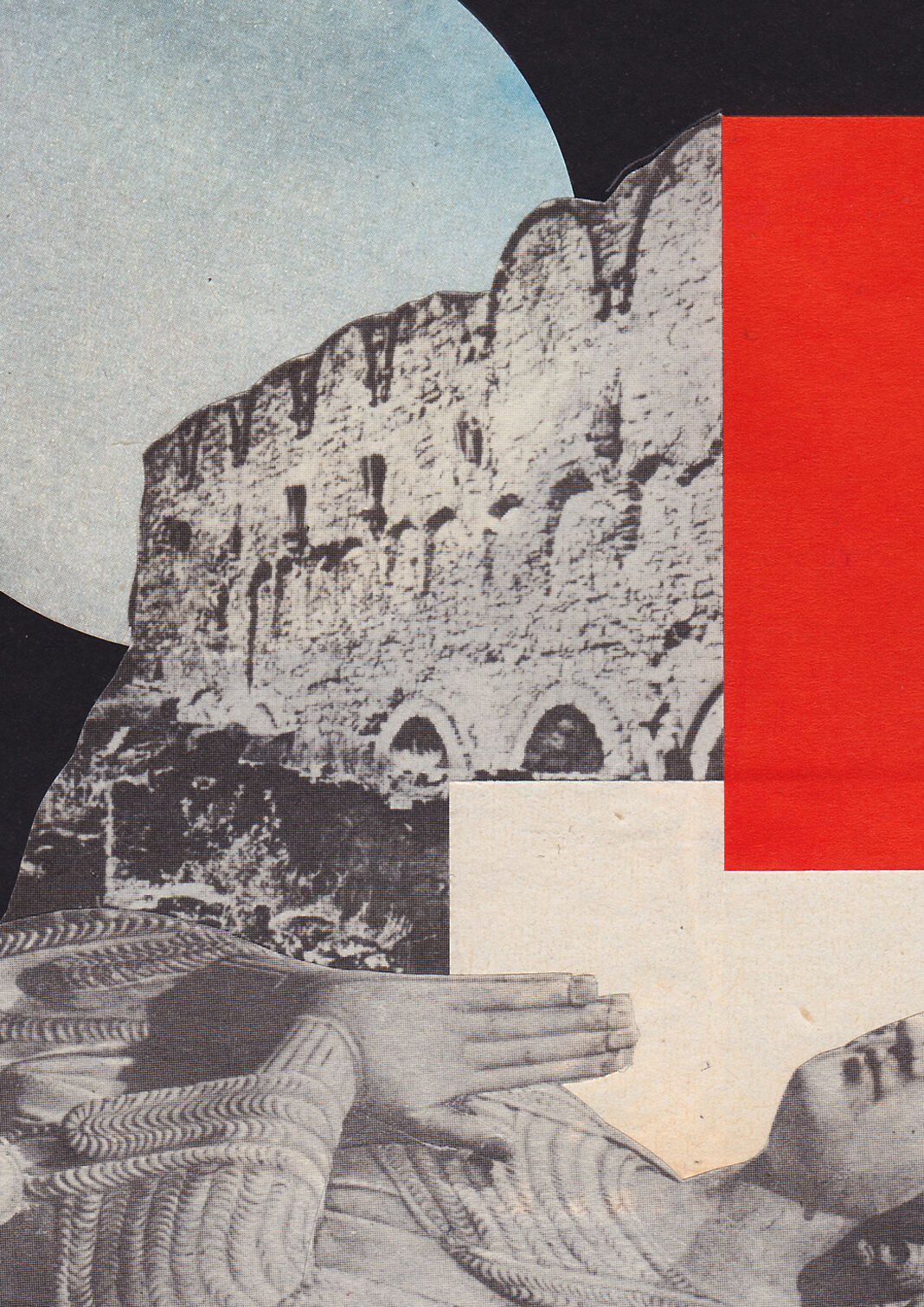 Collage on paper extinction