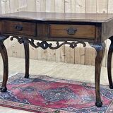 18th century English rustic console in chestnut and cherry