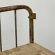 Vintage industrial iron and wood shelves on wheels