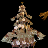 Barovier and toso chandelier in Murano XXL glass