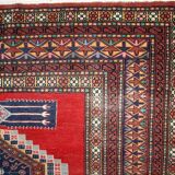 Tapis vintage fait main Bukhara ouzbek 128cm x 199cm (1960s)