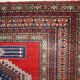 Tapis vintage fait main Boukhara ouzbek 128cm x 199cm (années 1960)