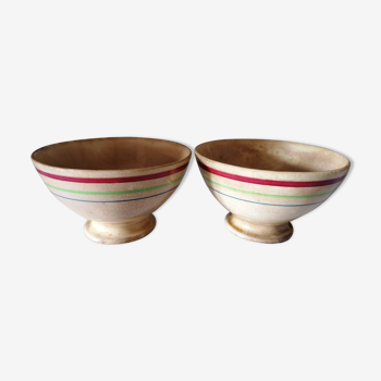 Pair of old Gien bowls