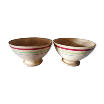 Pair of old Gien bowls