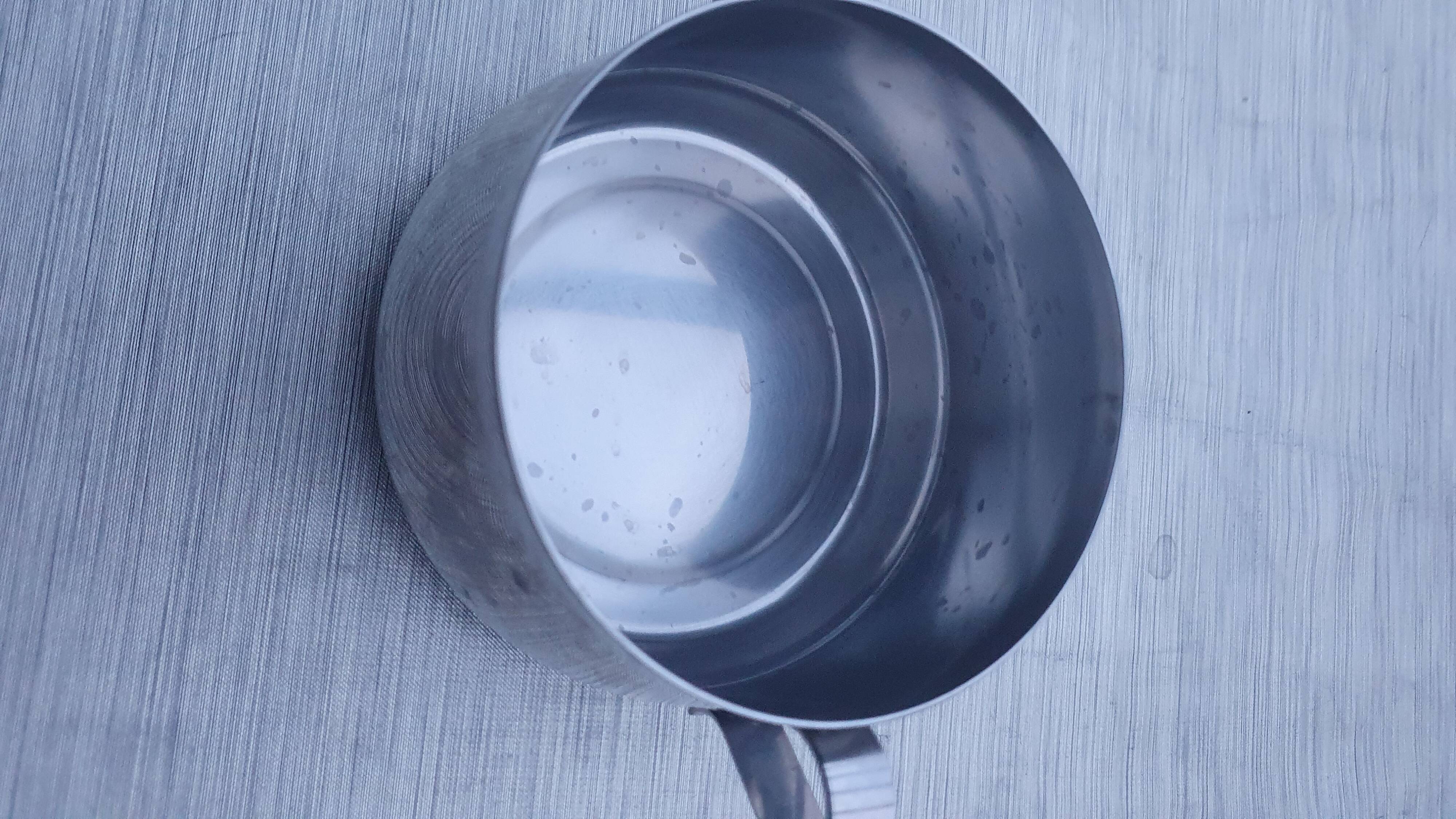 Vintage stainless steel sugar bowl