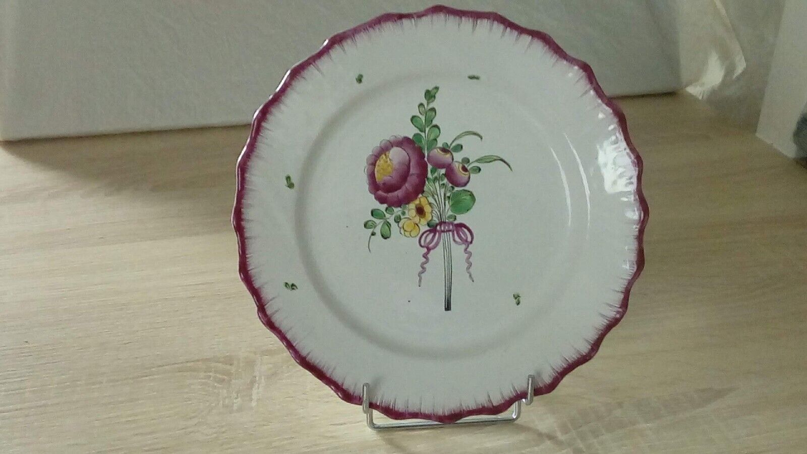 Les islettes earthenware plate late 19th century