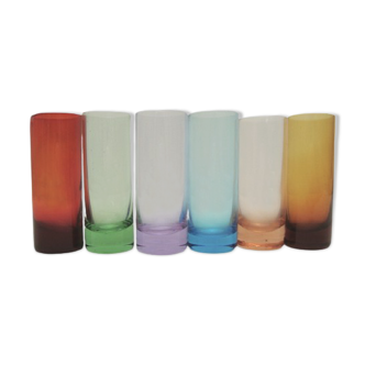 Suite of 6 alcohol glasses