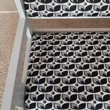 Wooden and fabric bench