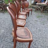 Louis XVI style mahogany chairs x 6