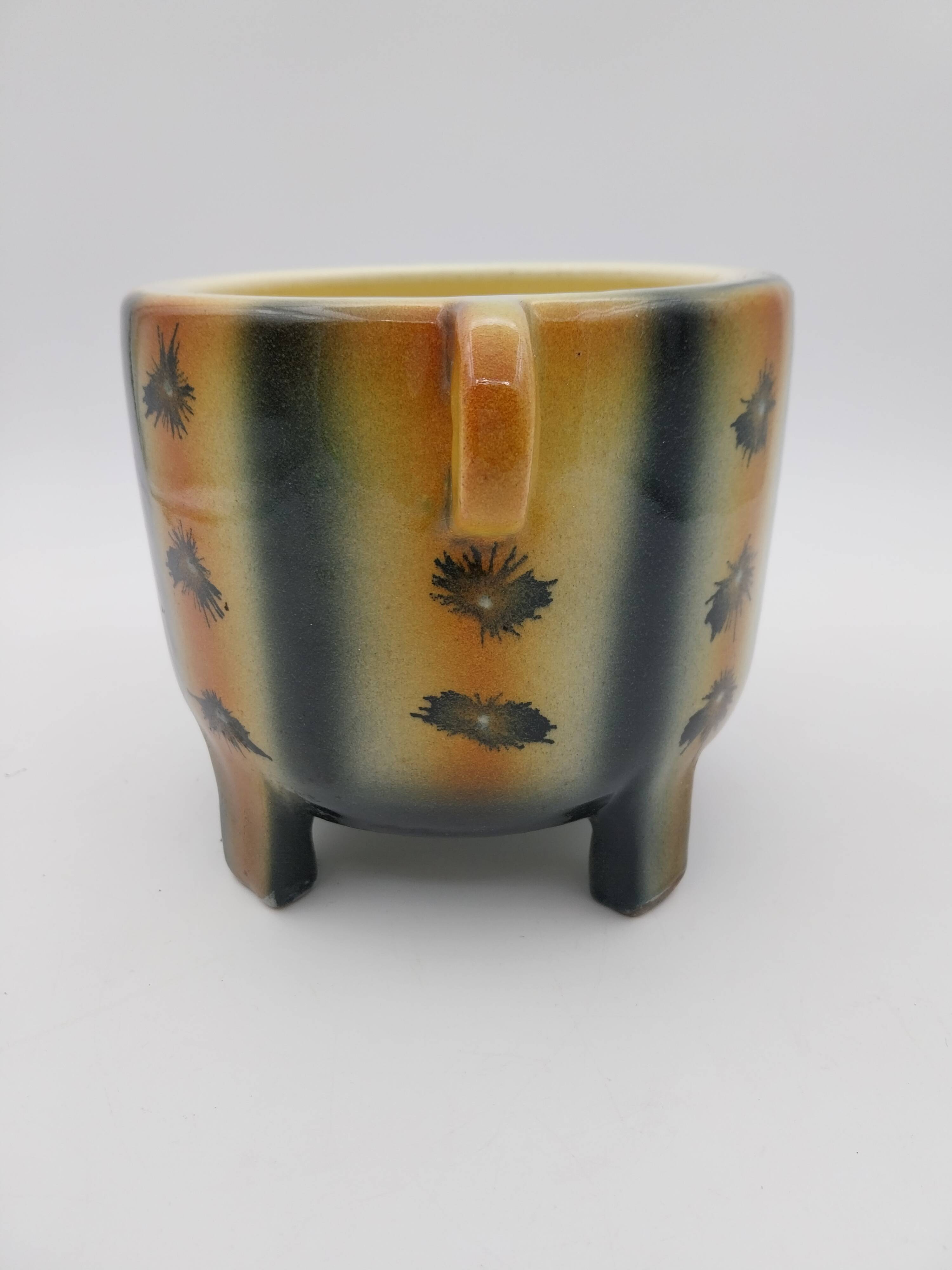 Accolay signed ceramic cache pot
