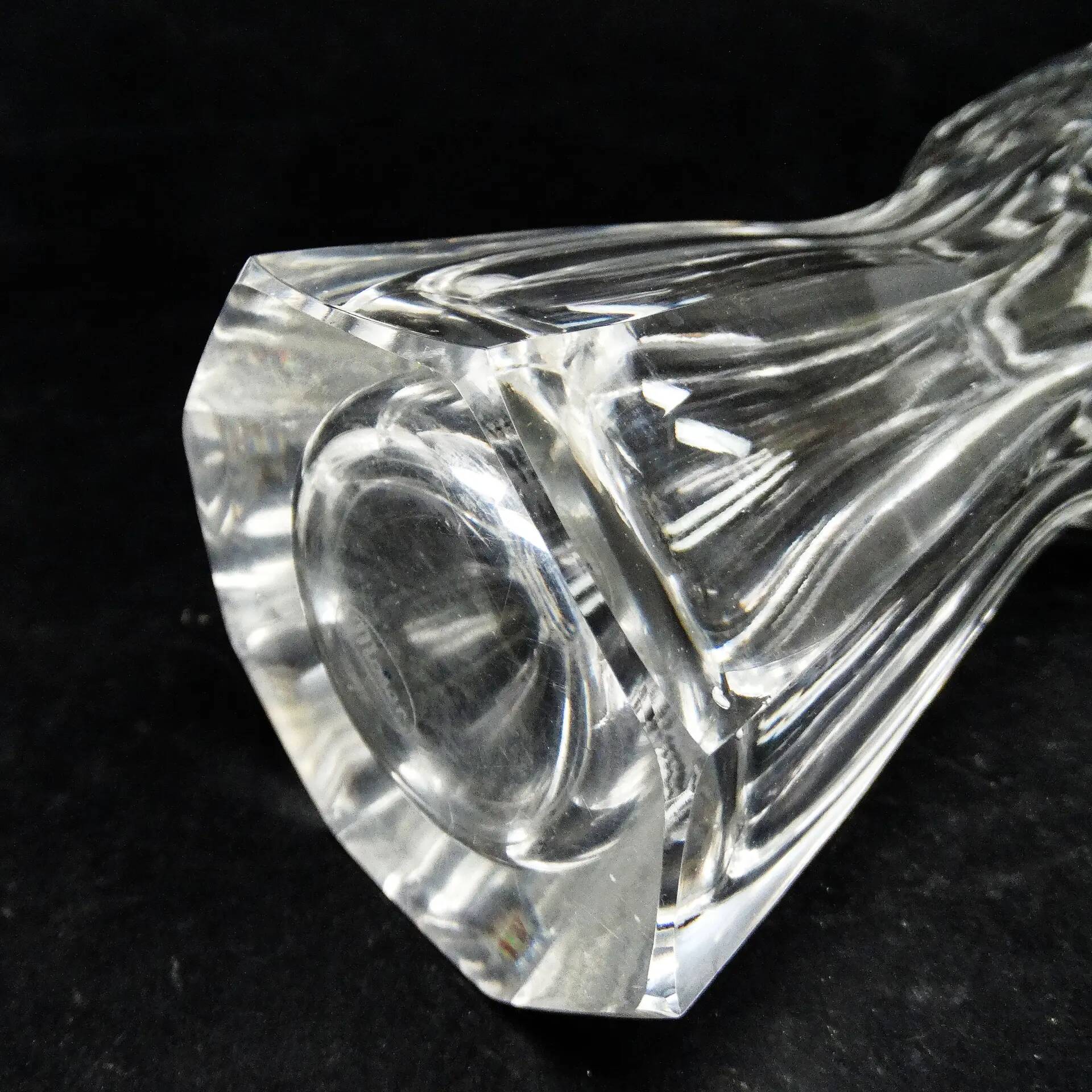 Art Deco vase, crystal, Moser, Czechoslovakia, 1930s