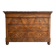 Antique walnut commode with a grey marble top.