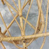 Vintage rattan cradle 1950