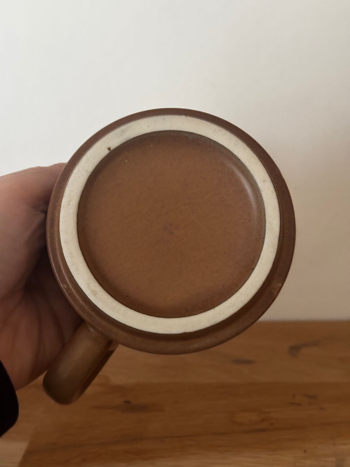 Vintage brown bistro cup duo large size