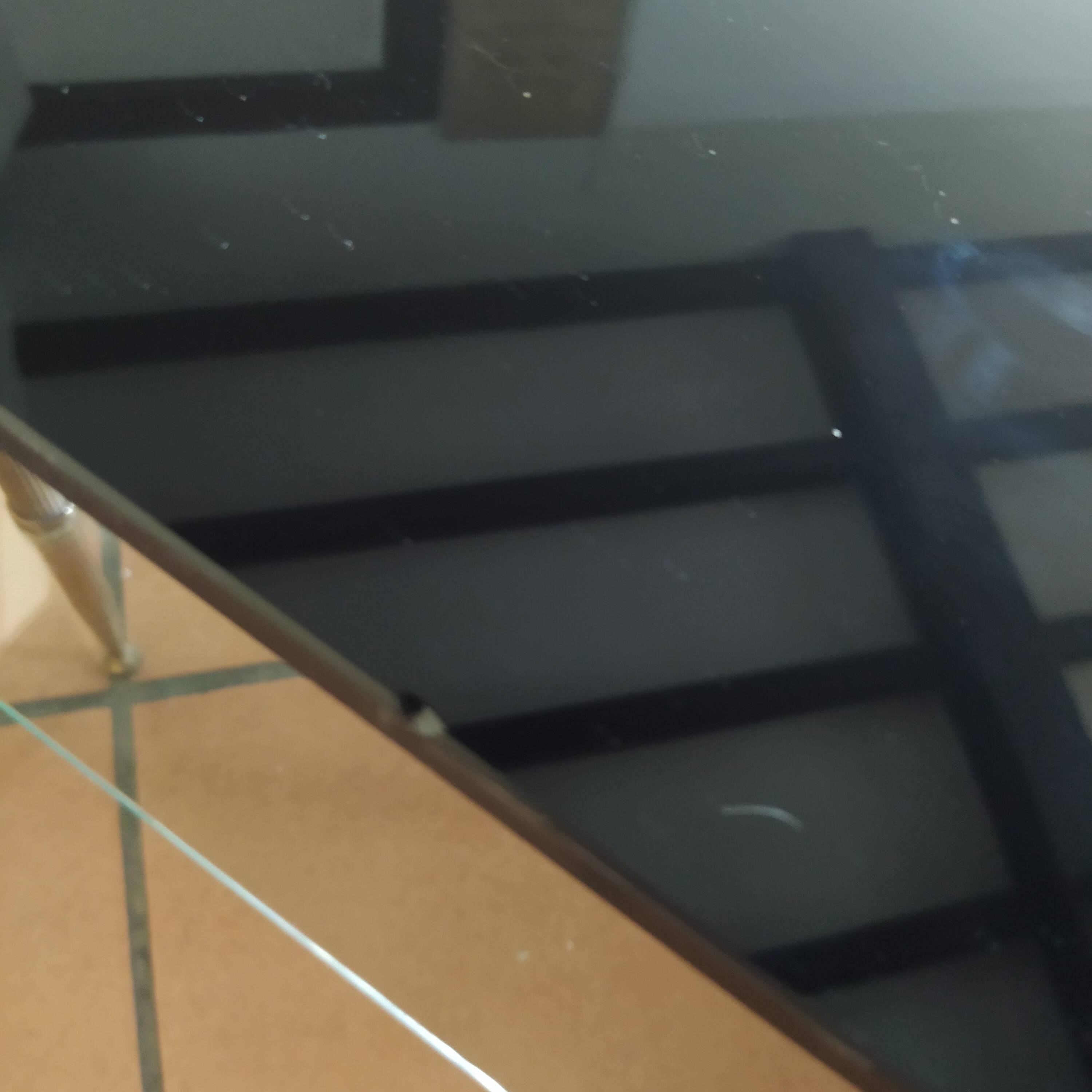 Vintage coffee table 1950/1960 two glass tops and bronze base