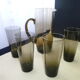 Vintage smoked glass orangeade service