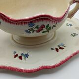 Saucière en faience de Gien model Lorraine