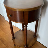 Cherry wood pedestal table