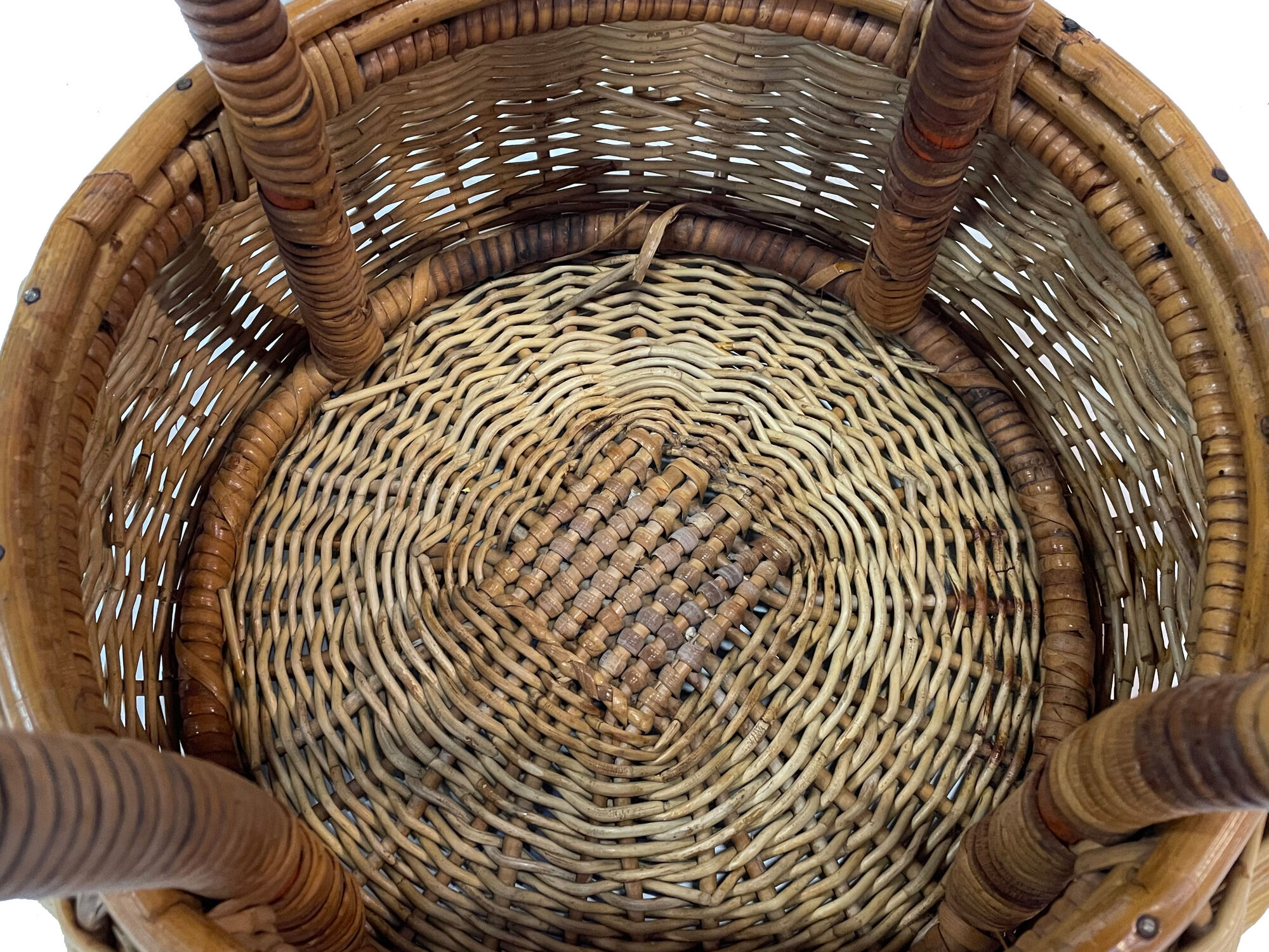Set of four vintage rattan bar stools 1960 Nederland Design